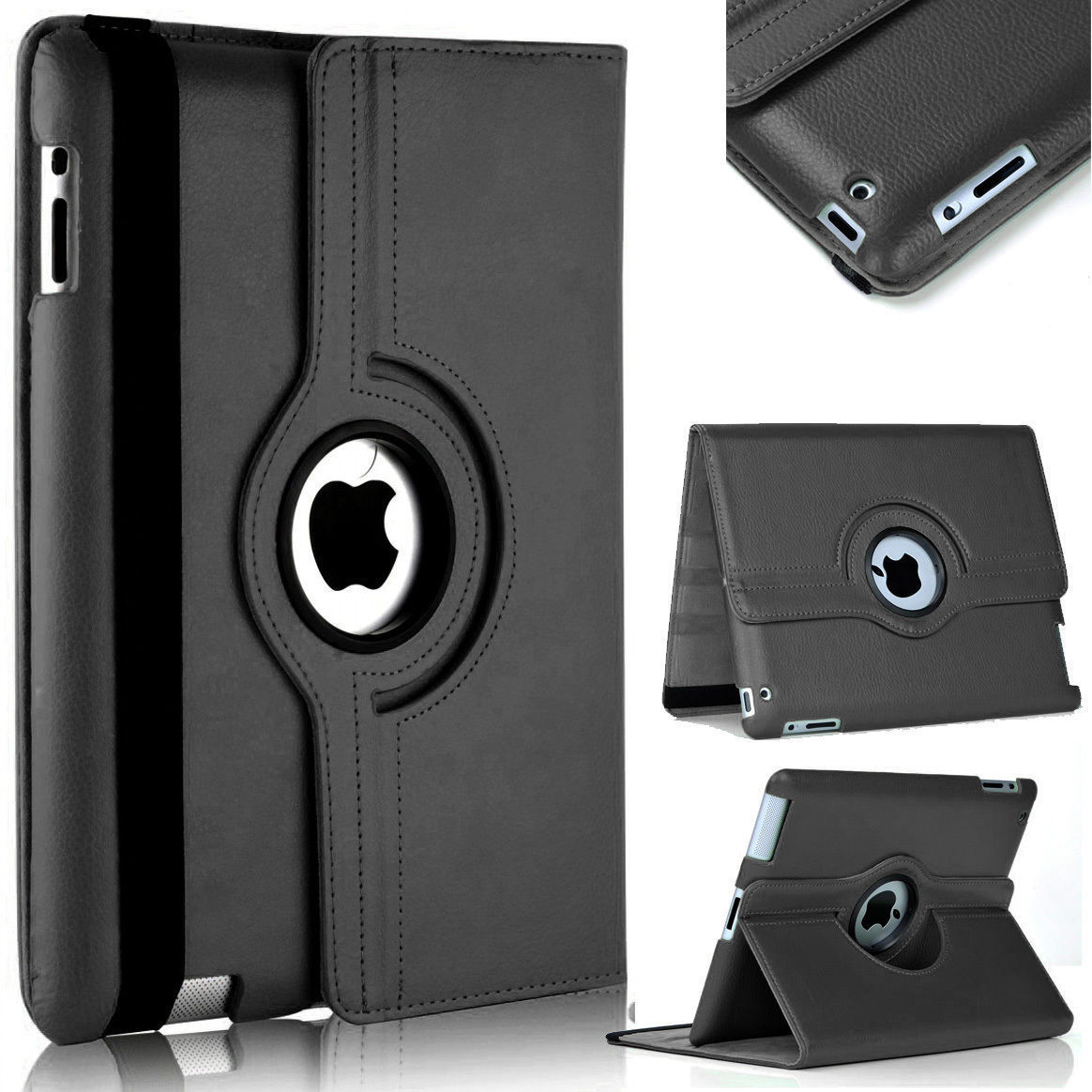 For iPad Air1/2, Mini 1/2/3/4/6/7  360 Rotating Shockproof Stand Leather Case