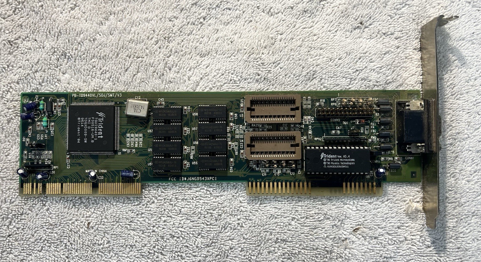 Trident TGUI9440-1 VLB VESA Local Bus VGA Video Card 1MB VRAM 2MB Expandable