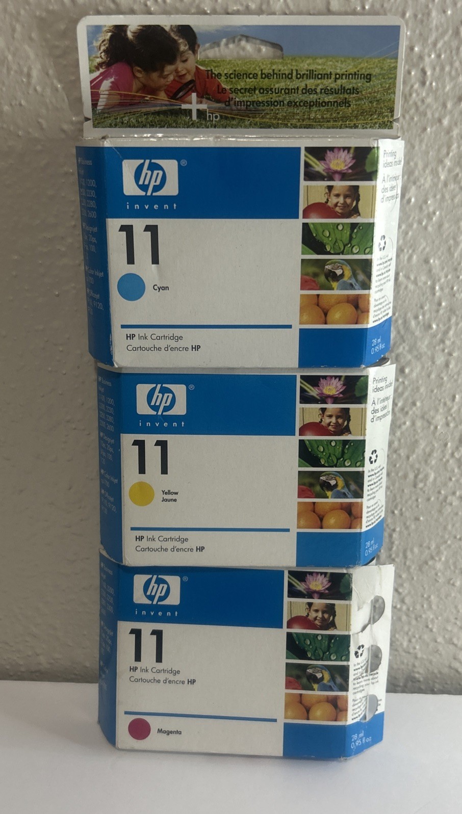 HP OEM 11 Magenta Yellow Cyan Exp 2006 C483(6,7,8)AN