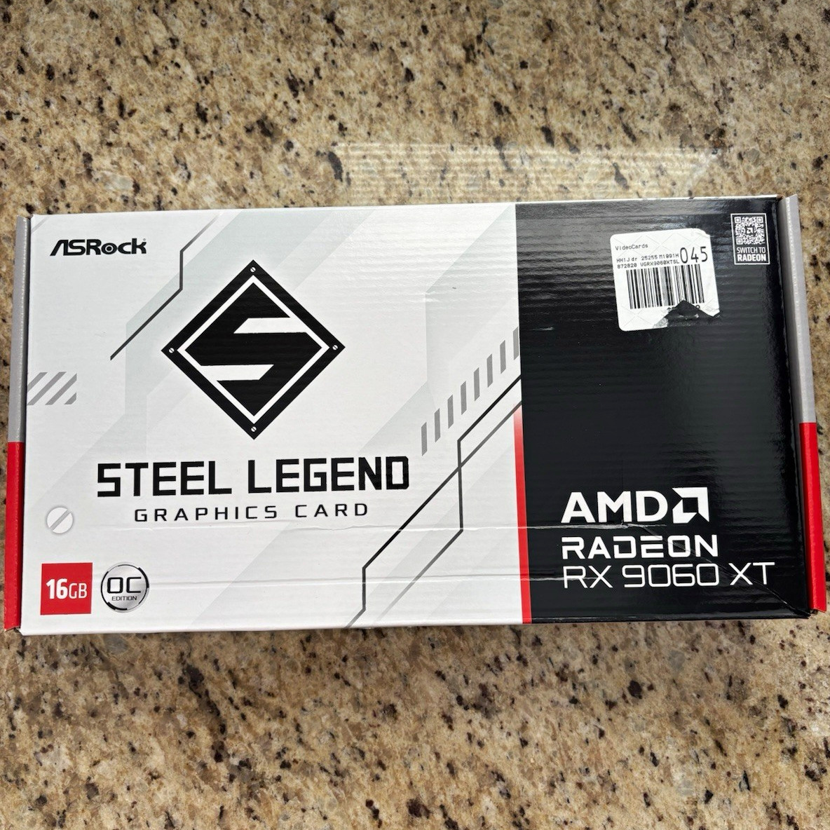 ASRock Steel Legend AMD Radeon RX 9060 XT 16GB ARGB HDMI/DP PCIe x16 White