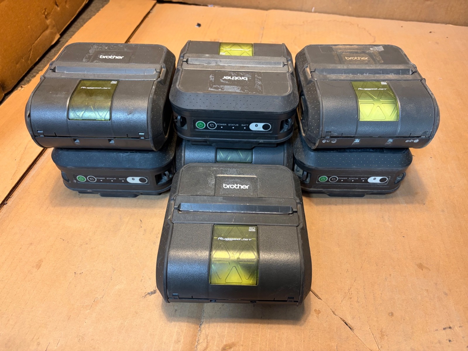 Lot 7 Brother Rugged Jet RJ-4030 Mobile Label Printer USB Bluetooth No Batteries
