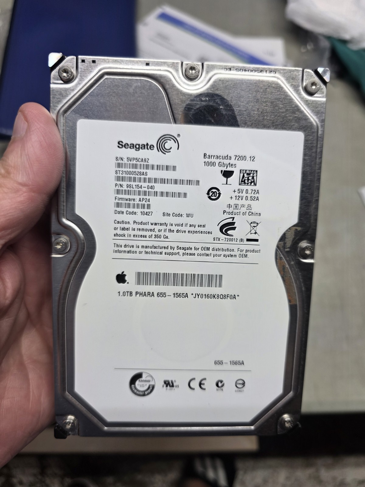 🔥 Seagate Barracuda ST31000528AS Apple #655-1565A 1000gb 3.5" Sata hard drive
