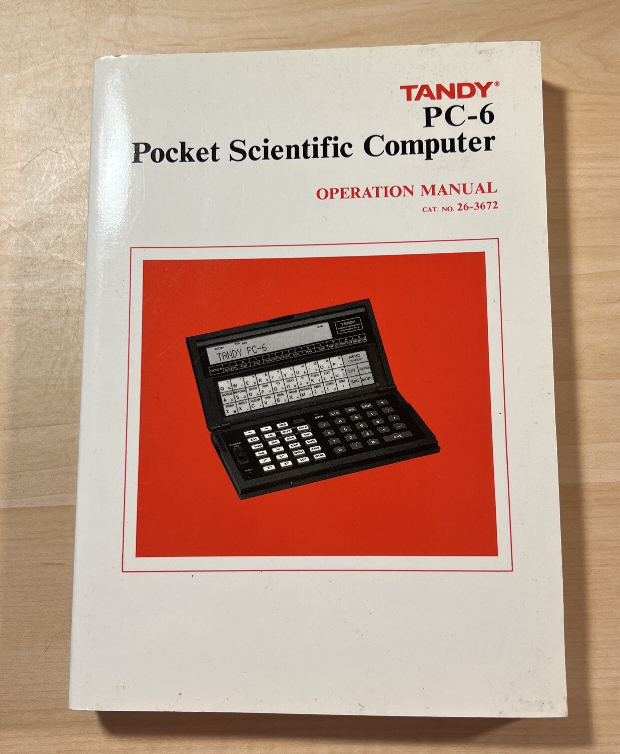 TANDY Pocket Computer PC-6 OPERATION MANUAL 