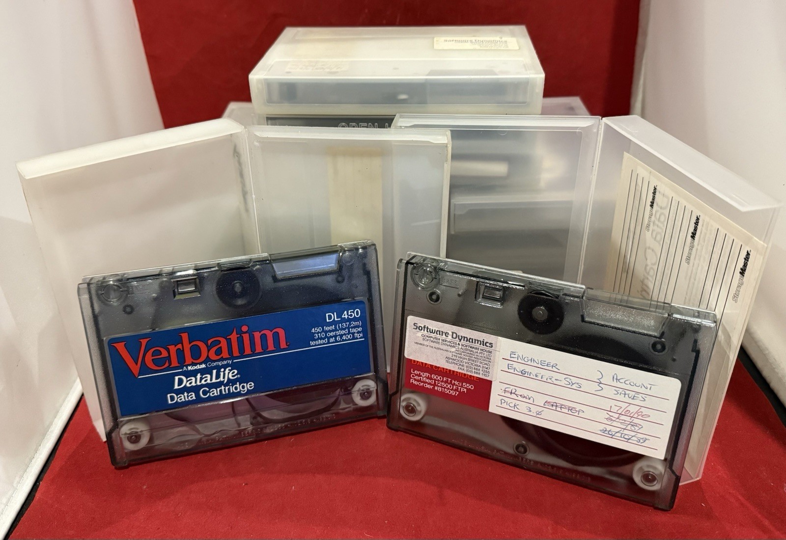 Data Cartridge Bulk Lot x 15 Used Retro Vintage Storage Media Tape (Lot 2198)