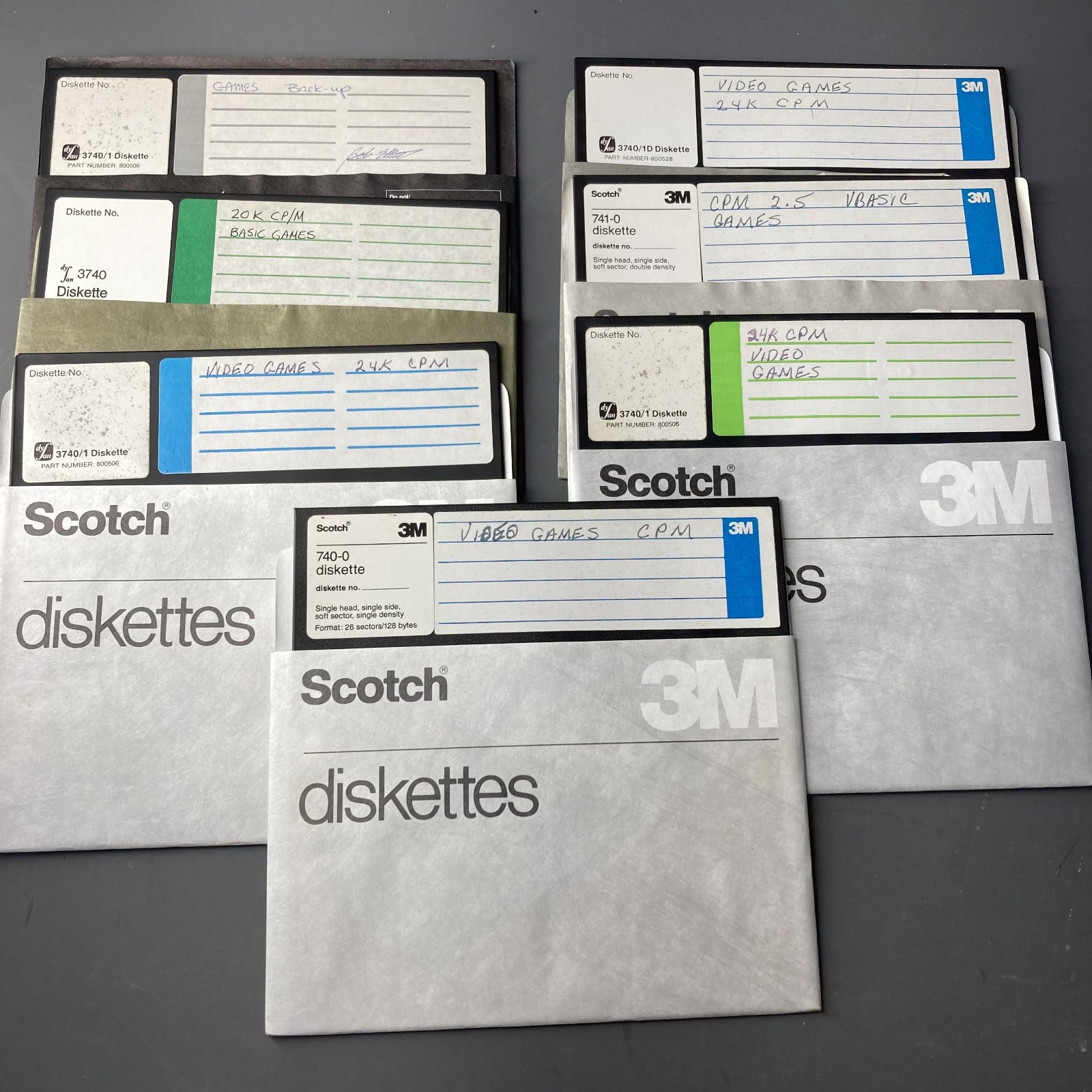CP/M Video Games Lot of 7 8 Inch Floppy Diskette 70s 80s 1970