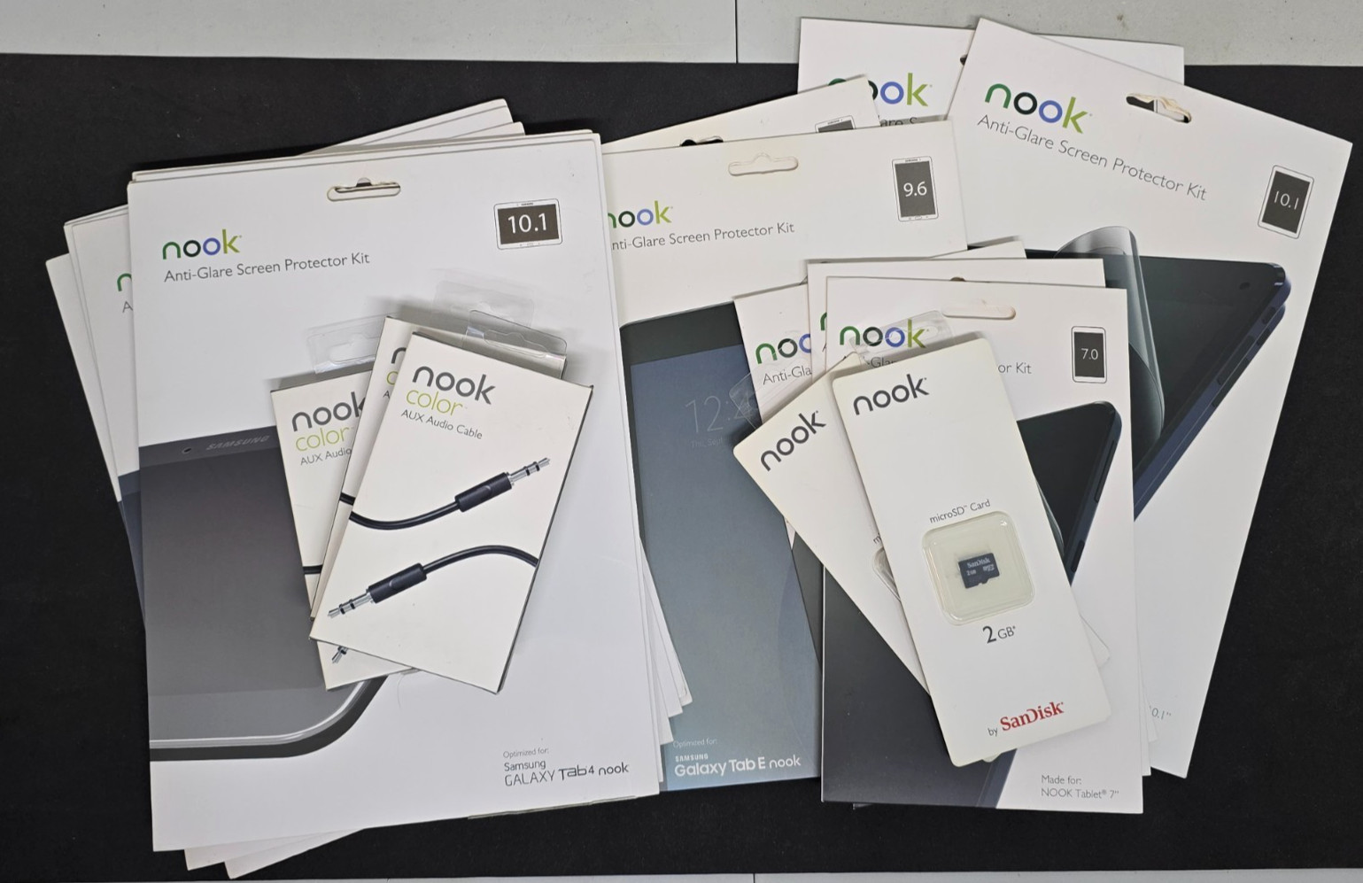 Wholesale Lot 17x NOOK Accessories - Screen Protectors SD Cards Power Bank NEW