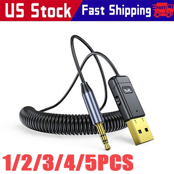Wireless USB Bluetooth 5.0 Audio Transmitter Receiver Adapter For PC TV Car LOT