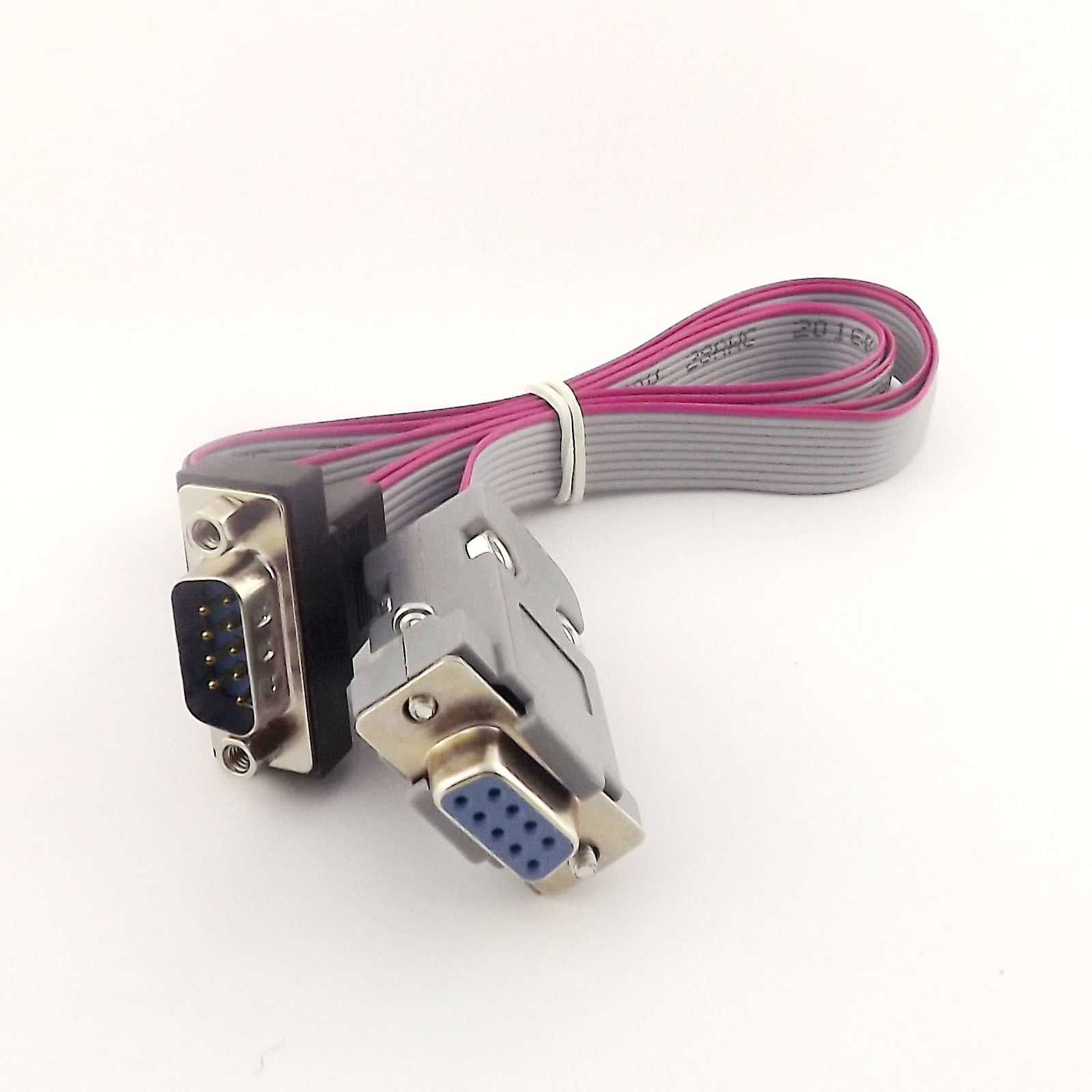 Serial 9 Pin Used 1pcs Serial DB9 Pin Female Port to DB9 Pin RS232 Male Ribbon Flat ...