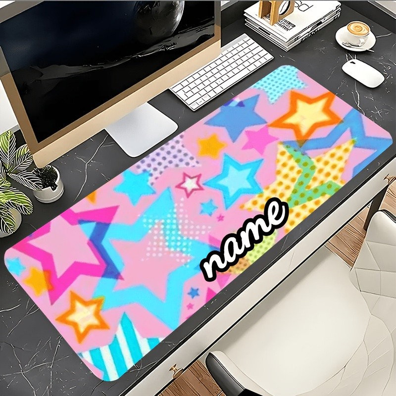 11.81inch X 23.62inch [Customized Mouse Pad] 1pc Colorful Star Pattern Gaming