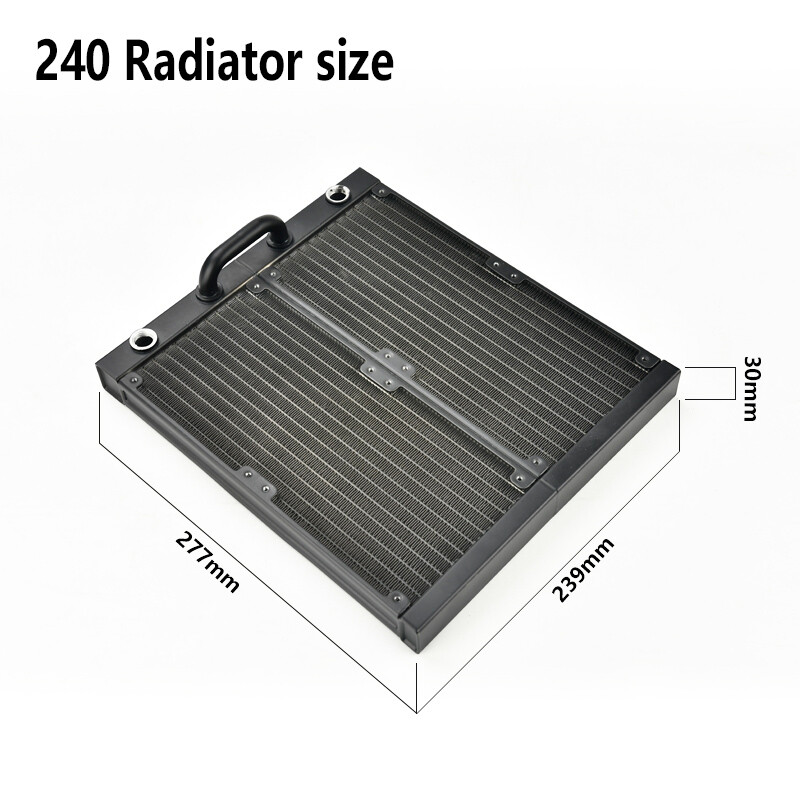 240mm 360mm Double Radiator All Aluminum G1/4 Thread Computer Water Cooling DIY