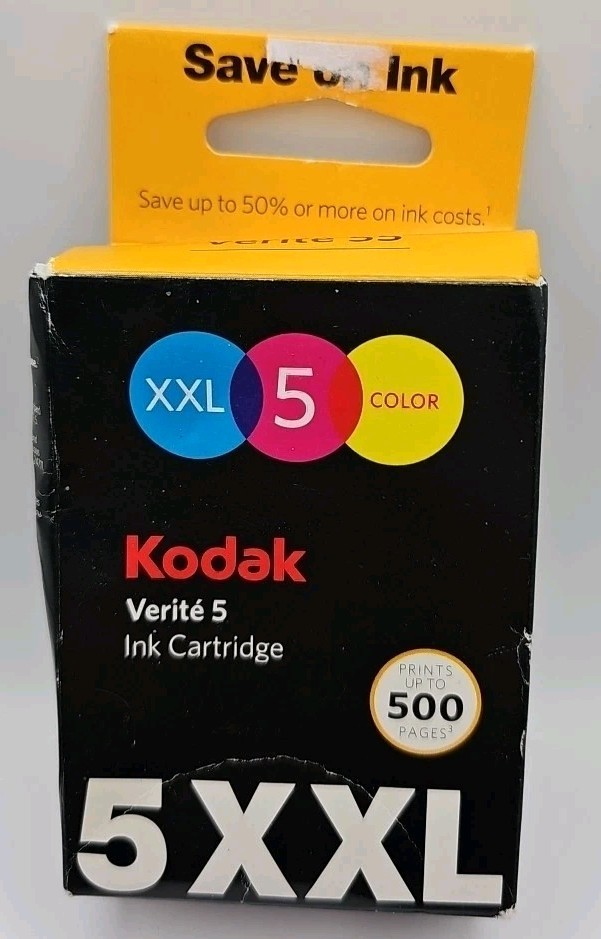 Genuine Kodak Verite 5XXL Color Ink Cartridge New In Box OEM Original
