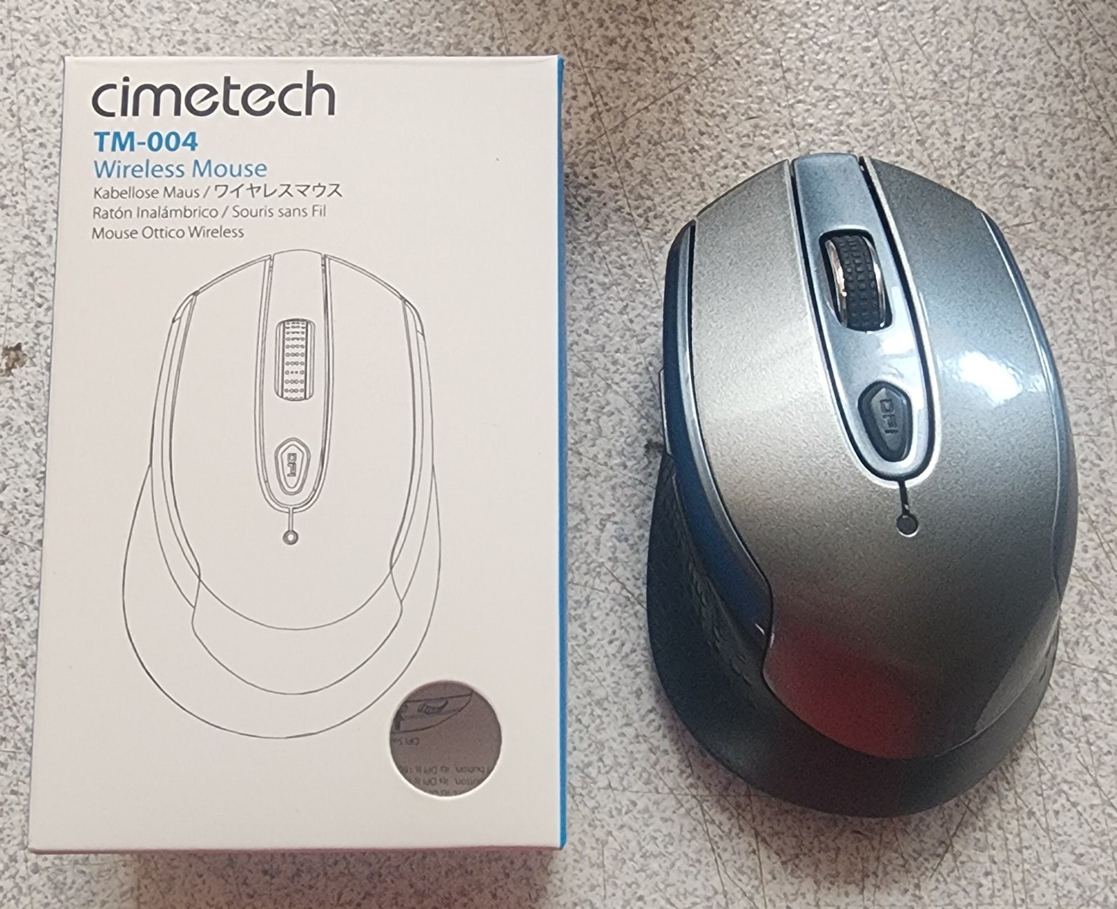 CIMETECH TM-004-GR GRAY WIRELESS OPTICAL MOUSE W BAT