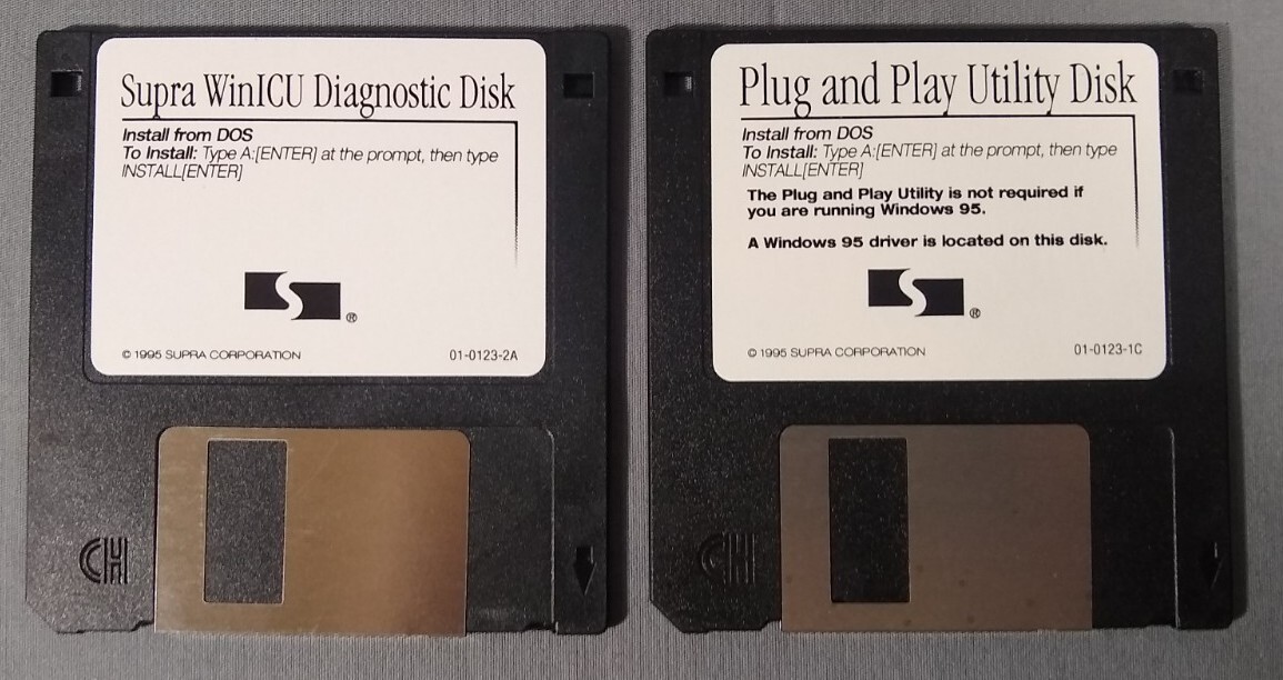 1995 Supra WinICU Diagnostic & Plug and Play Utility Disks - EUC