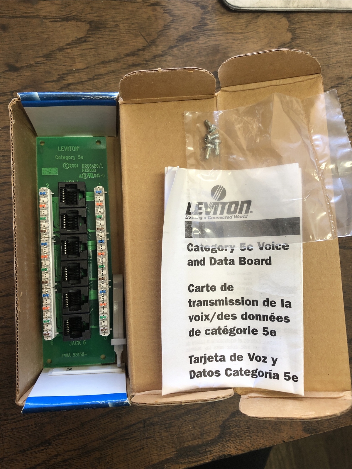 Leviton 47603-C5 Category 5E Voice and Data Expansion Board , Green