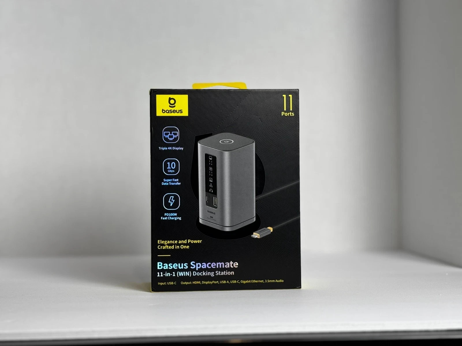 Baseus Laptop Docking Station, 11 in 1 Triple 4K Display HDMI/DP, 10Gbps USB A/C