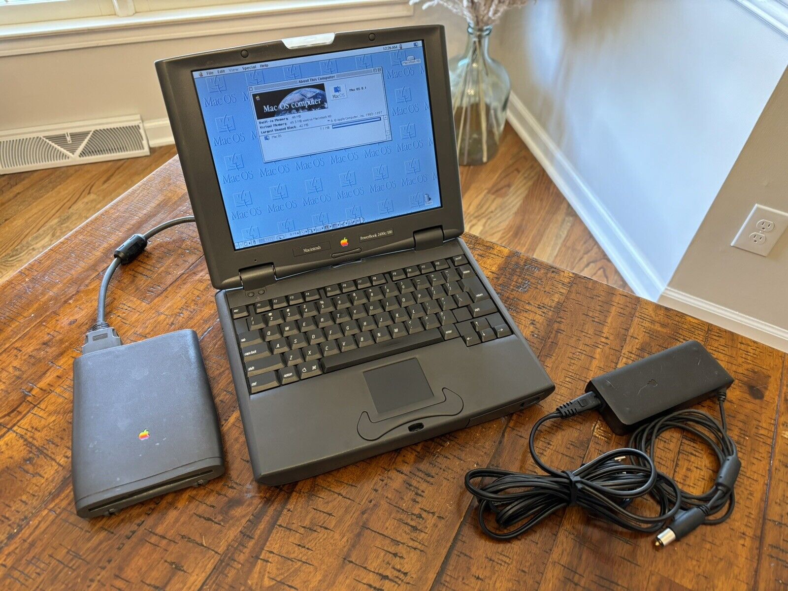 Vintage Apple Macintosh PowerBook 2400c - 48MB RAM - Restored Working - 4GB SSD