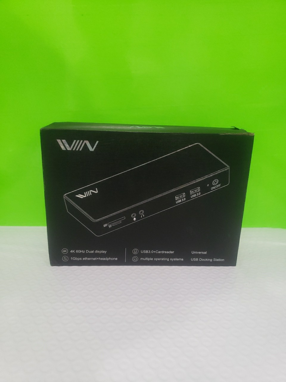 IVIIN D6902 Ash Black 4K Dual Display USB 3.0 Universal Docking Station Open Box