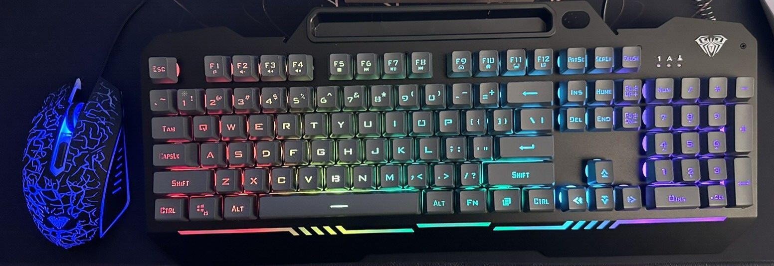 Aula Wind T10Z USB Wired Keyboard & Mouse Backlit