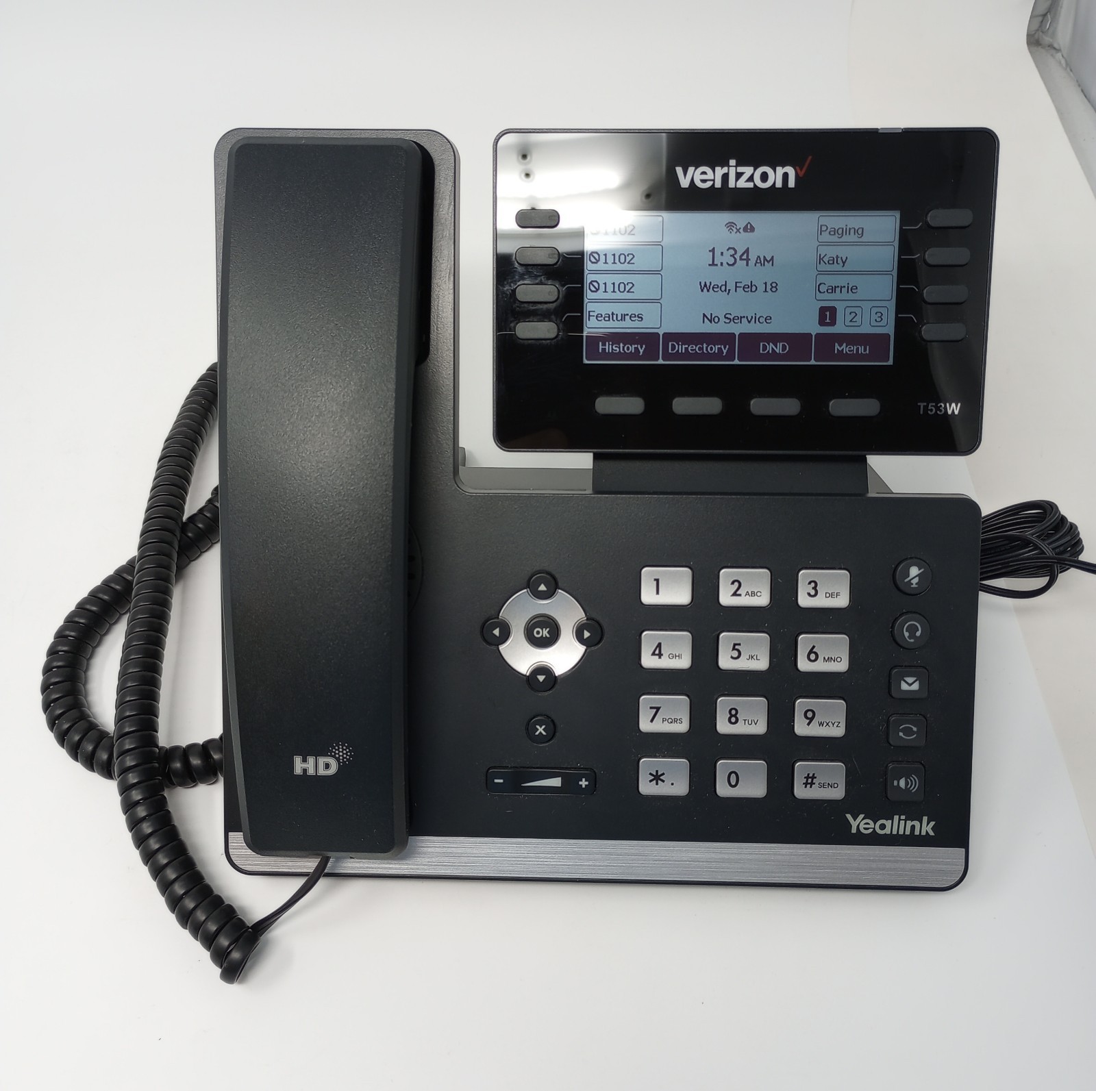 Yealink Prime Business Phone SIP-T53W (Inc. Base, Stand, Receiver, & AC Adapter)
