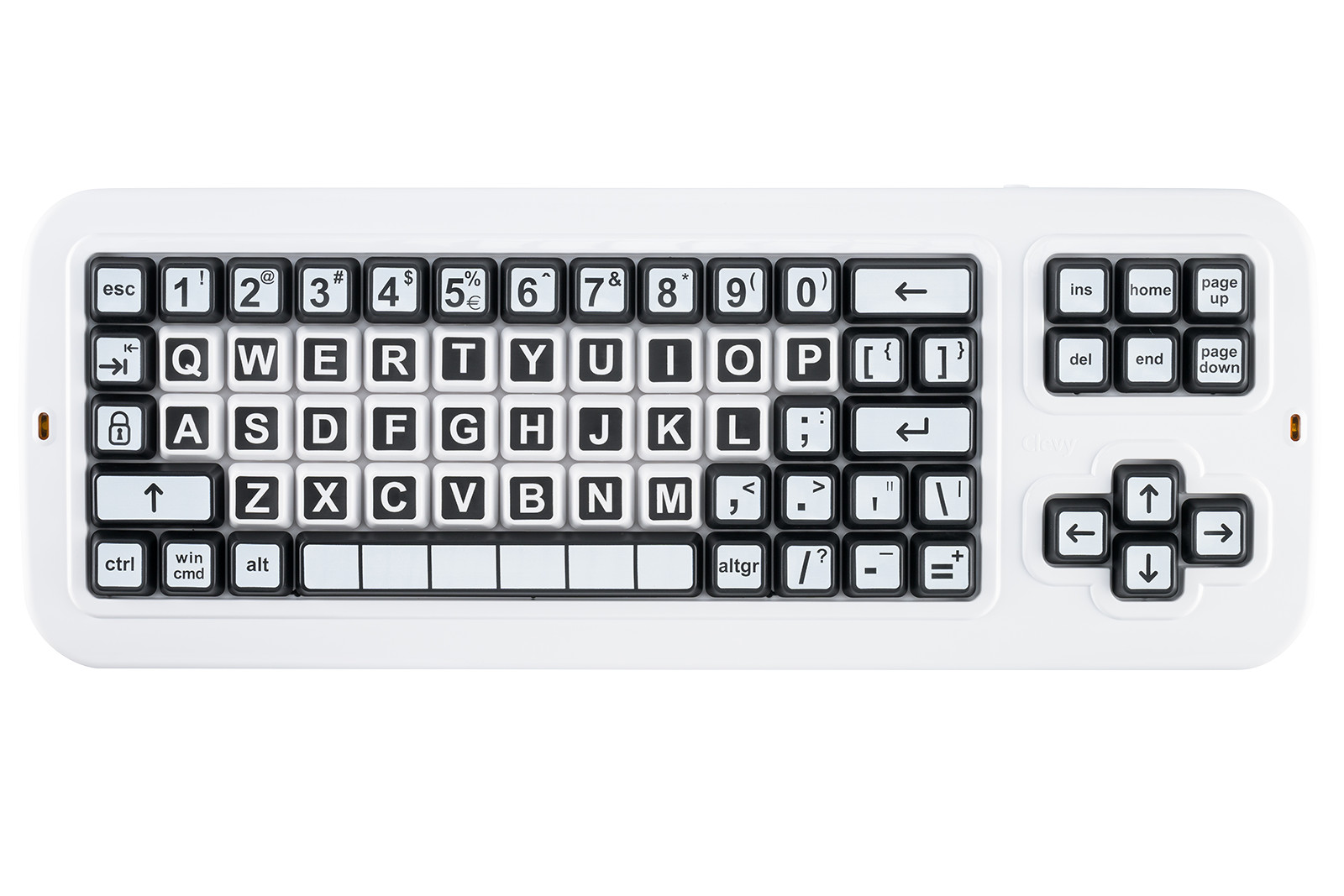 Clevy 3 Contrast Tri-Mode Keyboard - Bluetooth & USB Large Print Keyboard