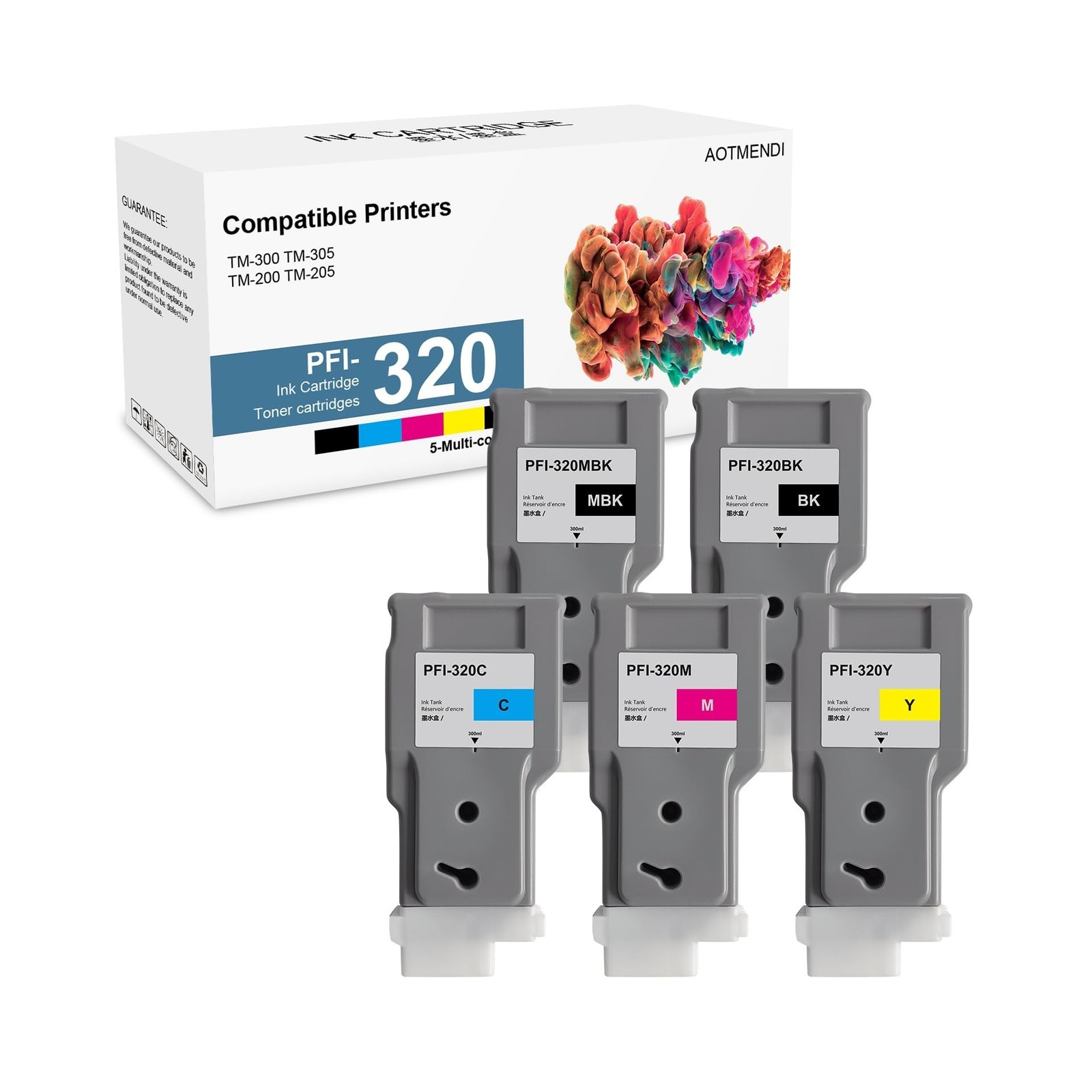 PFI-320 Ink Cartridge Set 300ml Pigment PFI 320 Ink Tank Replacement for Cano...