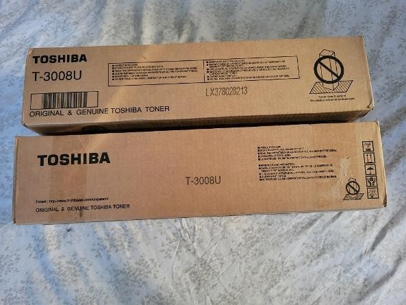( 2 ) Genuine Toshiba T-3008U Black Toner Cartridge E Studio 2008A 2508A 3008A