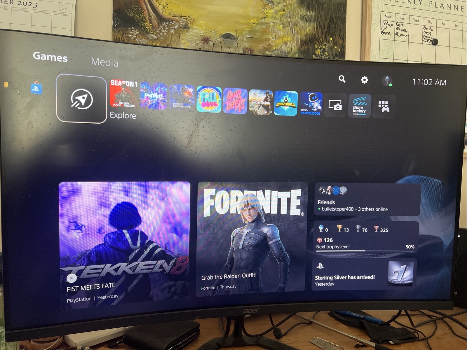 Acer Nitro 32” Class FHD Curved Computer Monitor, Gaming, 165Hz, 1ms , LED, USED