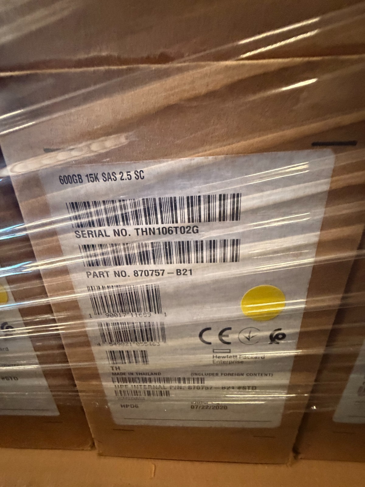 HPE RETAILS 600GB 12G SAS 15K SFF SC ENT HDD Server - 870757-B21
