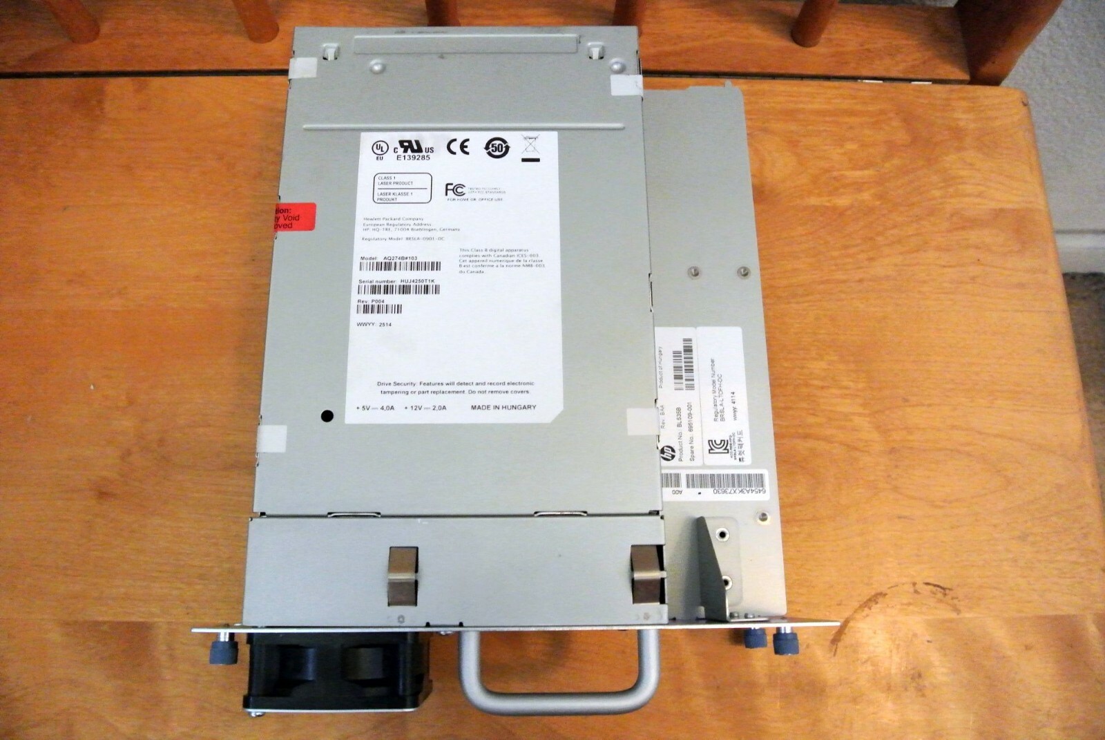 HP MSL LTO-5 Ultrium 3280 8Gb FC Library Tape Drive P/N 695109-001 BL535B