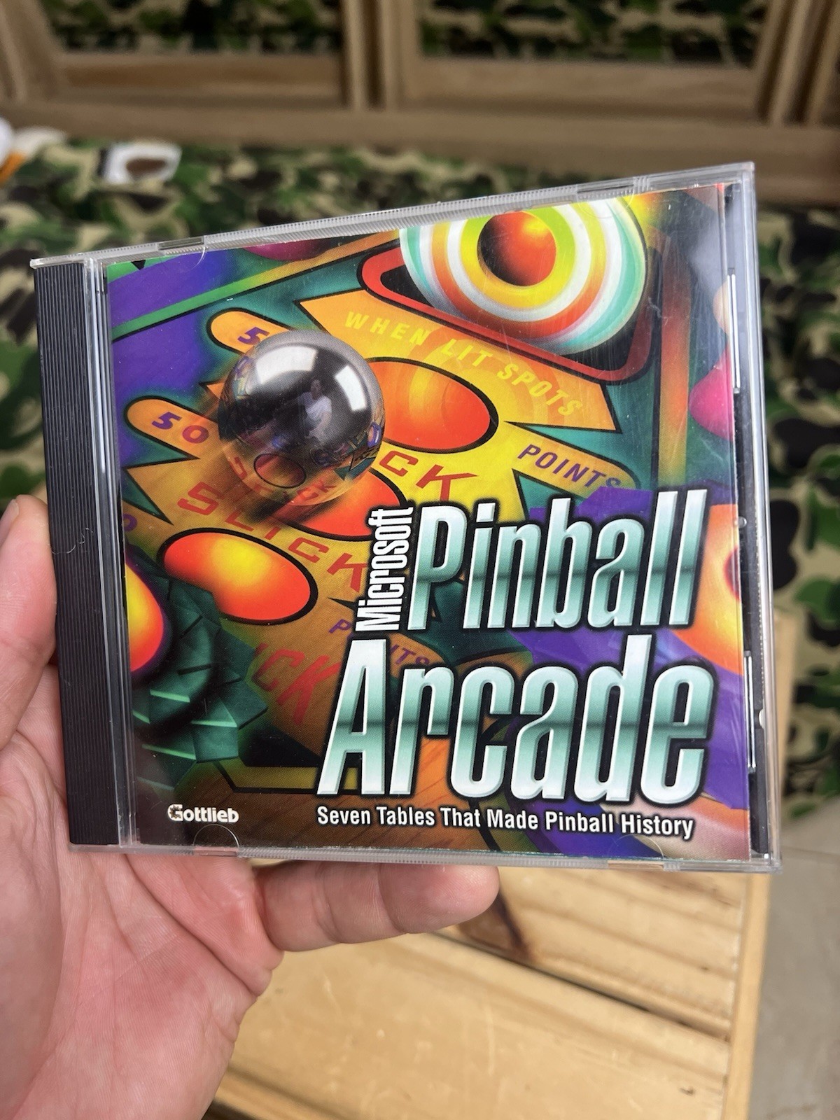 Microsoft Pinball Arcade PC CD-ROM Game Windows 95/98 Gottlieb 7 Tables Retro 