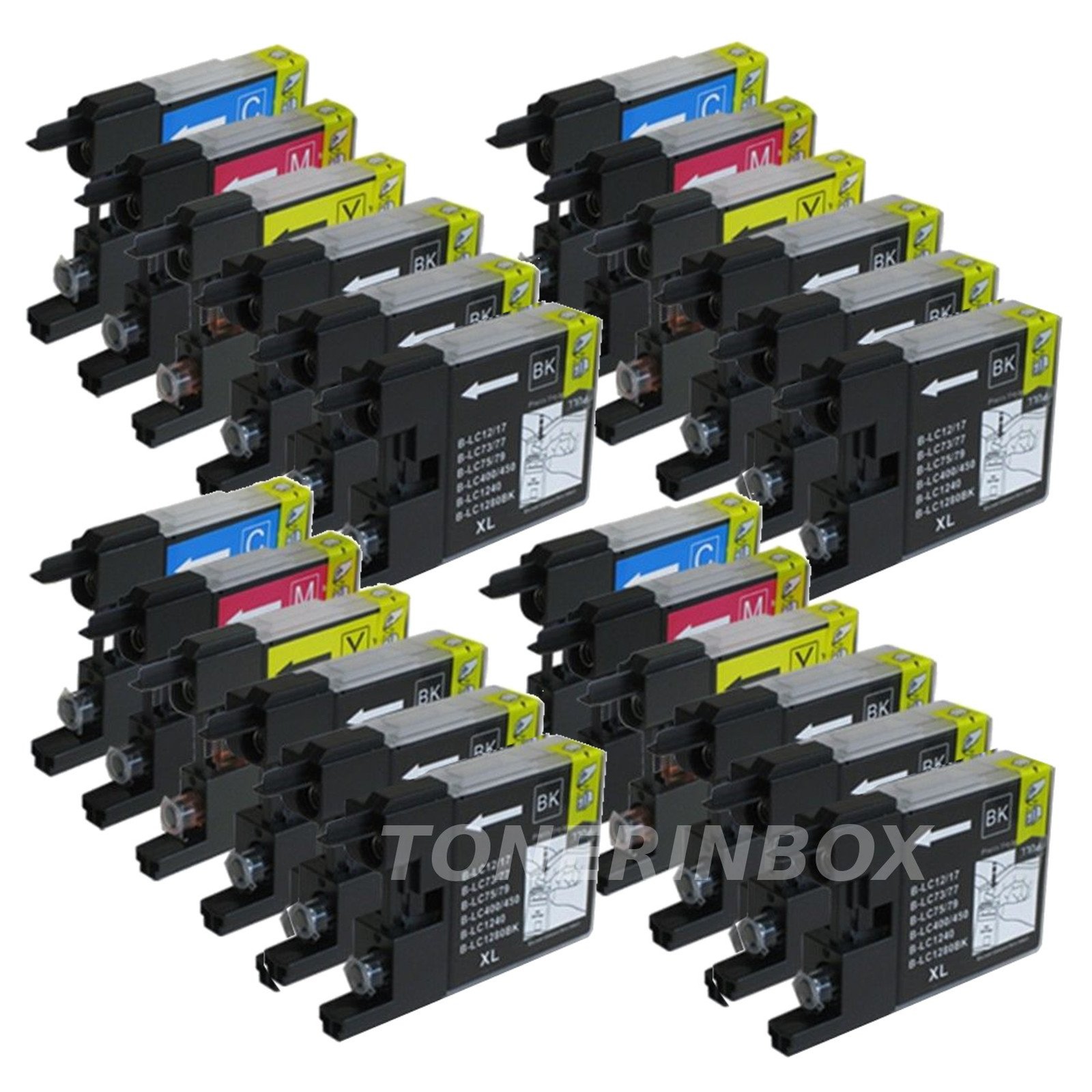 24PK LC-75 XL Ink Cartridges Comatible for MFC-J430w MFC-J825DW MFC-J835W 