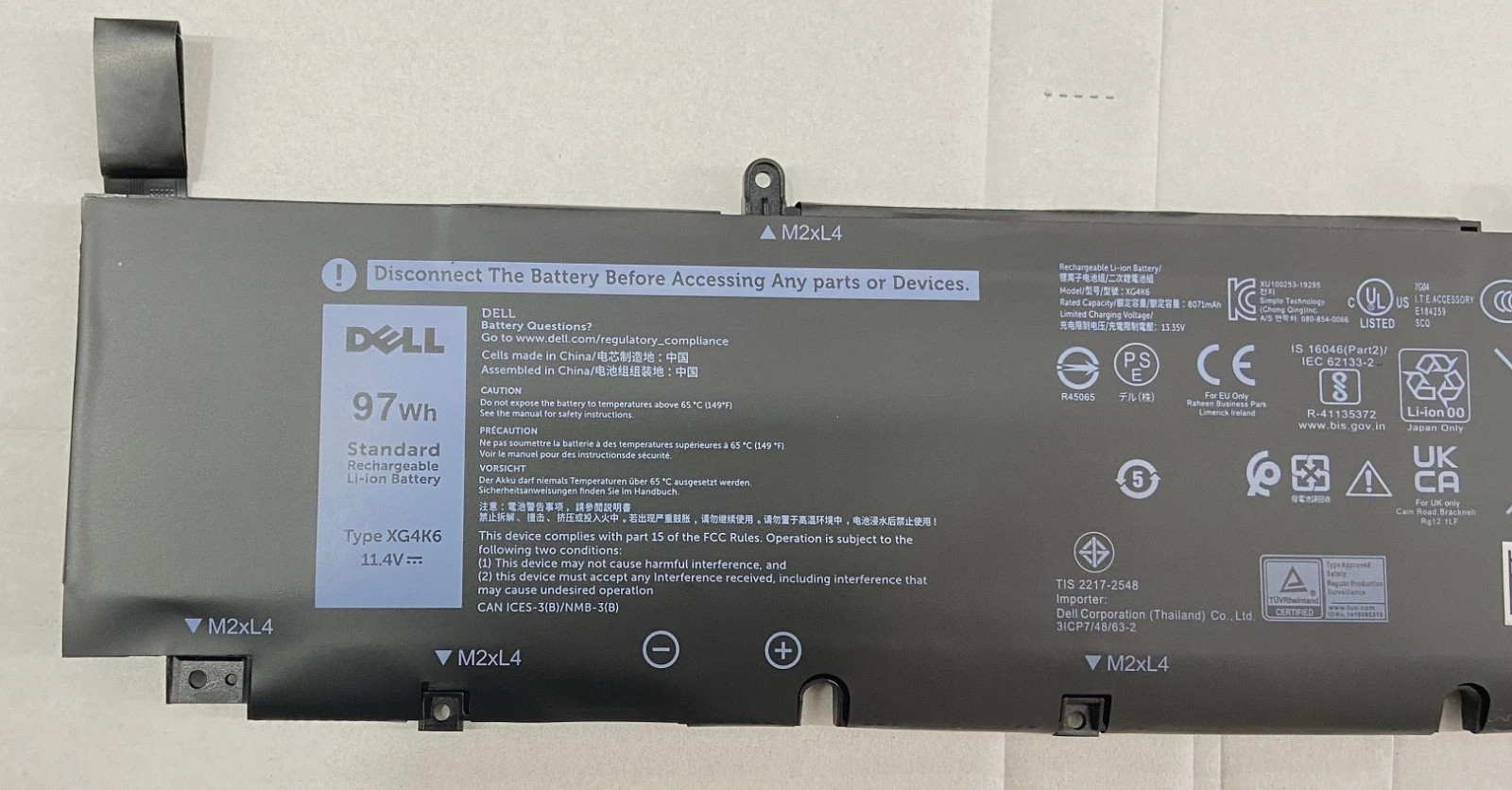OEM Genuine 97WH XG4K6 Battery Dell Precision 5750 XPS 17 9700 9710 F8CPG 01RR3