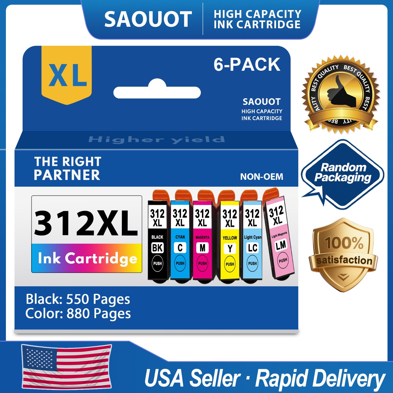 High Yield T312XL 312XL Ink Cartridges for Epson Expression Photo XP 8500 8600