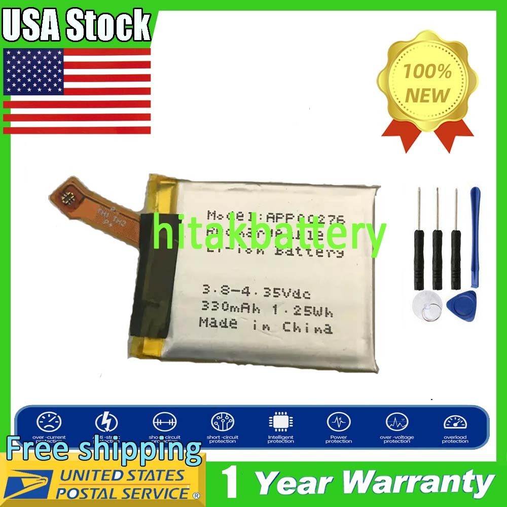 Battery For Apack APP00276 Digital Smart watch 330mAh 3.8V Li-ion battery USA