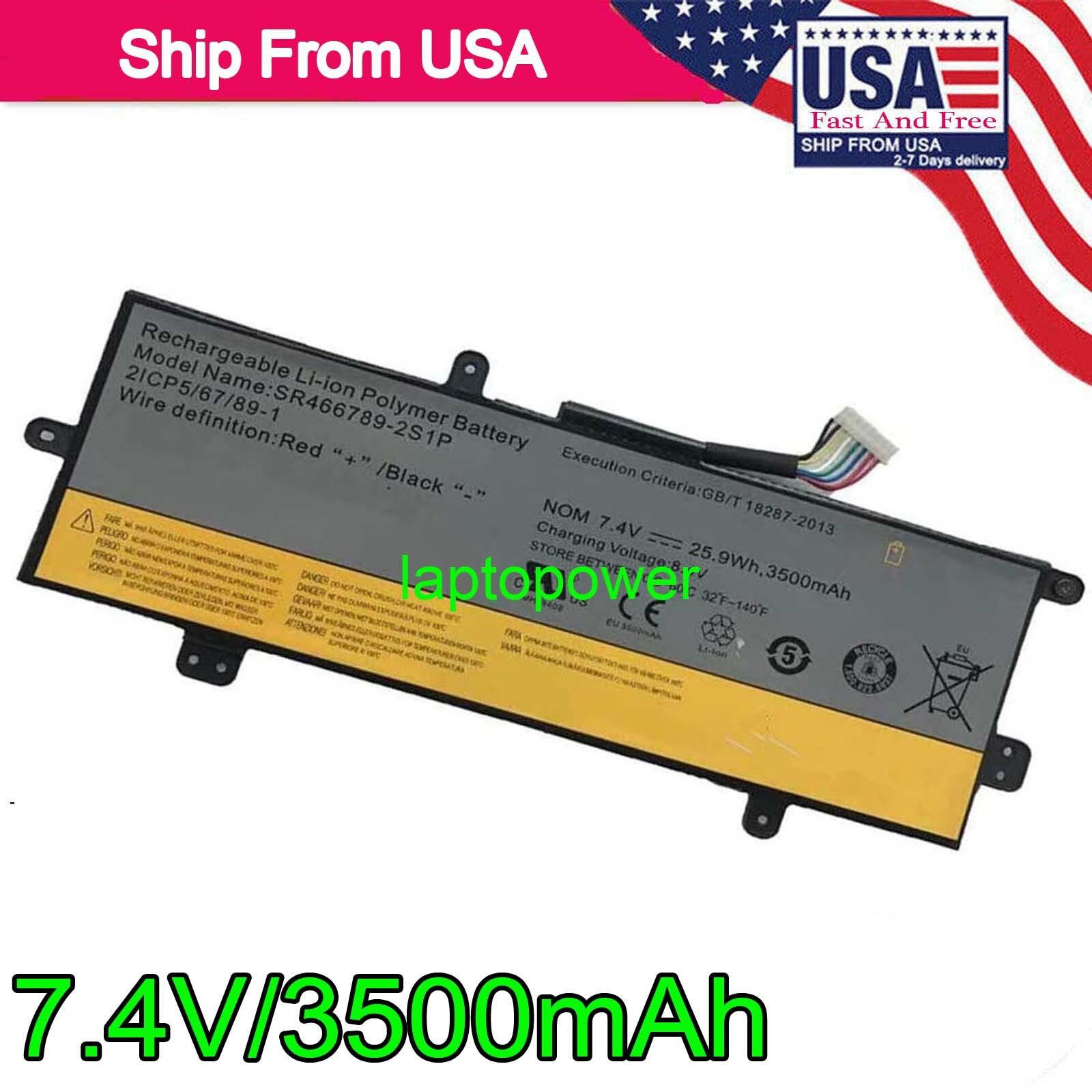 SR466789-2S1P 7.4V 3500mAh Battery Replacement for HISENSE CHROMEBOOK C11 Series