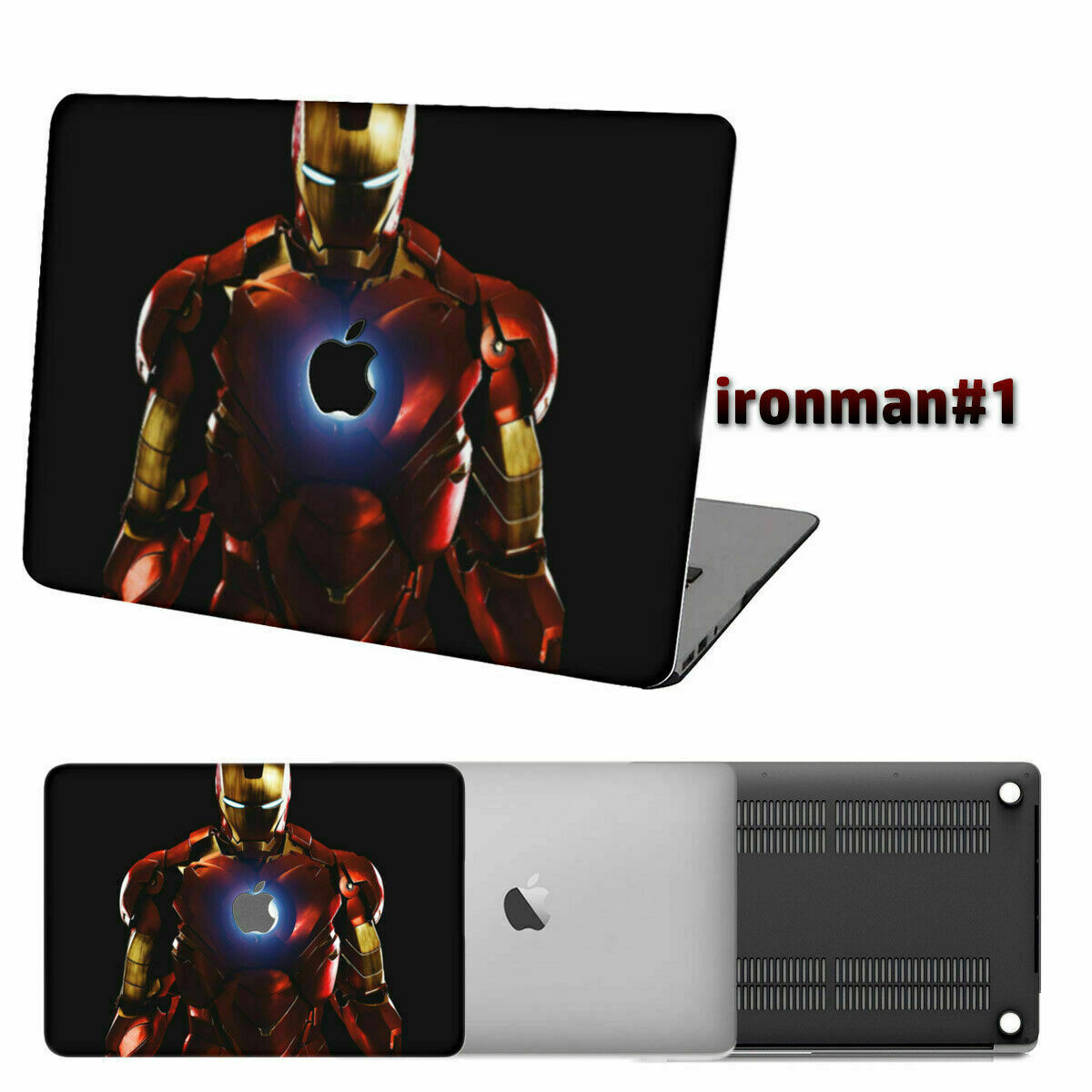 For Macbook Air 13" Pro 14"16" Avengers Pattern Matte Rubberized Hard Case Cover