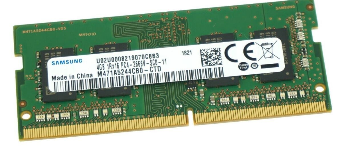 GENUINE SAMSUNG LAPTOP MEMORY 4GB DDR4 PC4-2666V M471A5244CB0-CTD