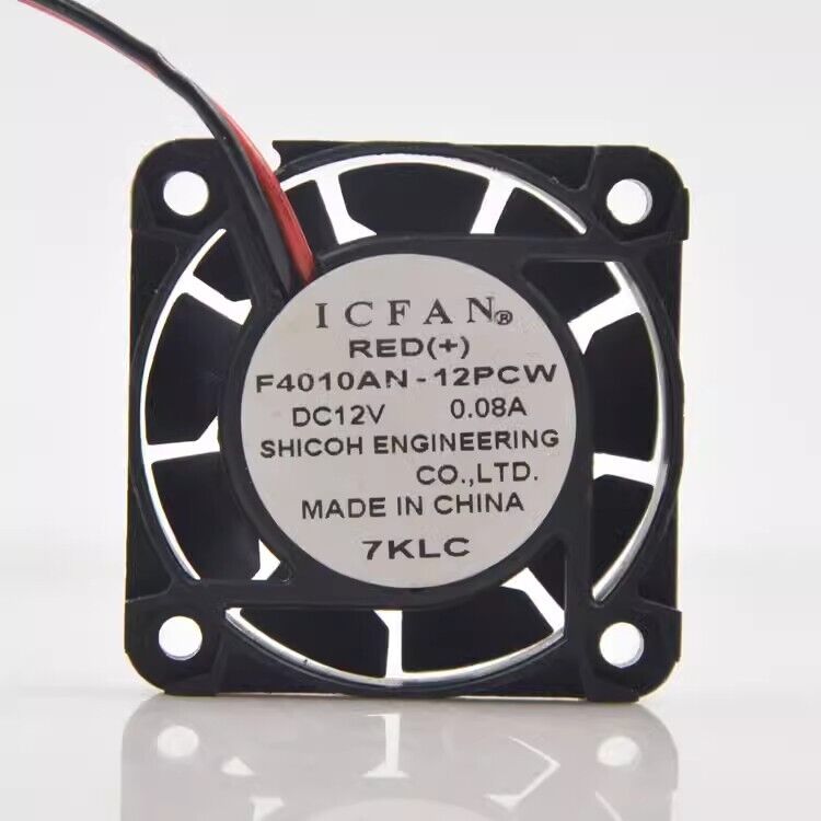 ICFAN F4010AN-12PCW 4010 DC12V 0.08A 4CM 2-wire silent cooling fan