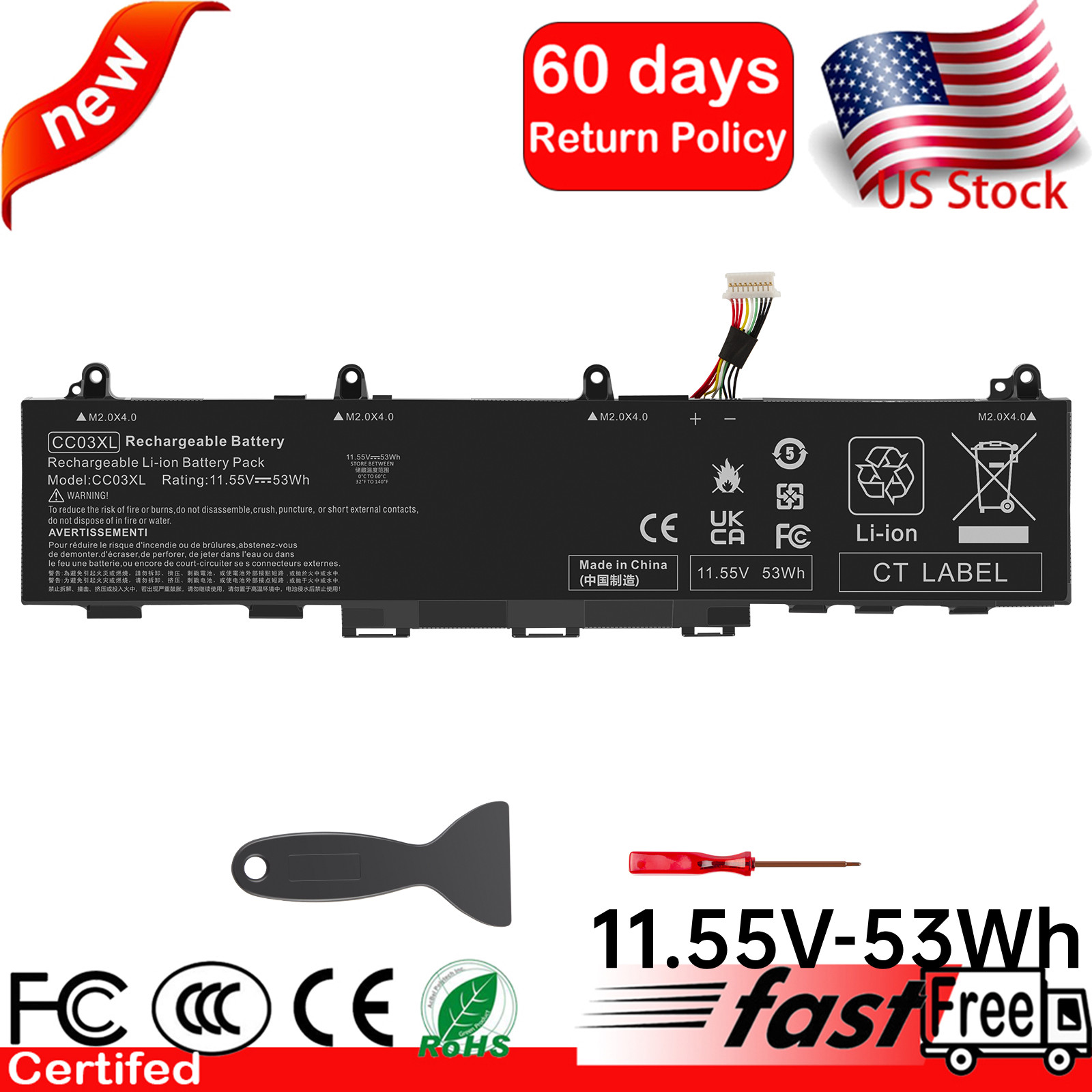 CC03XL Battery For HP EliteBook 830 835 840 845 G7/G8 ZBook Firefly 14 G7/G8 New
