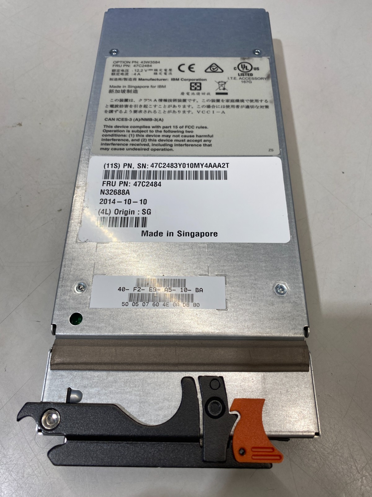 47C2484 Lenovo IBM SAS RAID Controller Module for Lenovo IBM BladeCenter S