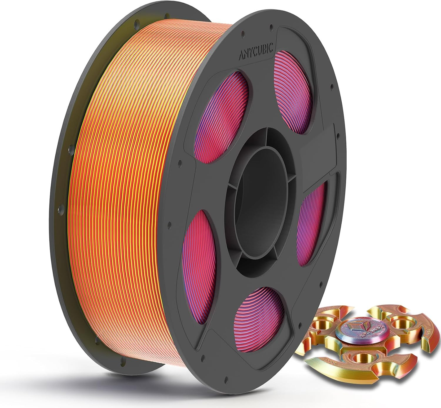 Silk Tri Color Pla Filament, 3-In-1 Chrome Coextrusion Color Change 3D Printer F