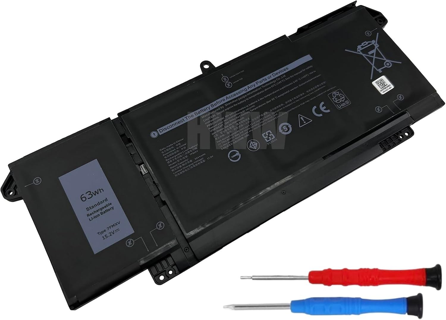 HWW New 15.2V 63Wh 3941mAh 7FMXV Battery Compatible with Dell Latitude 5320