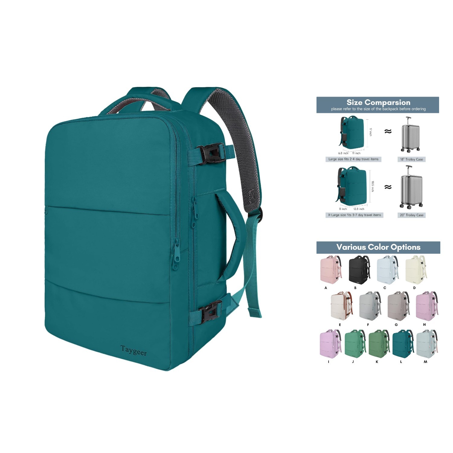 TSA Compliant Women's Travel Backpack with Multi-Pockets & 17.3in Laptop Space