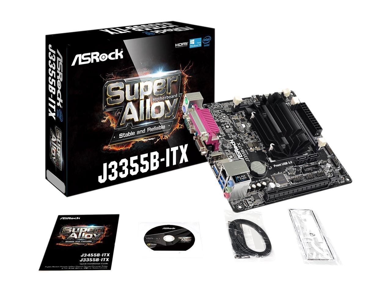 ASRock J3355B-ITX Intel Dual-Core Processor J3355 (2.5 GHz) Mini ITX Motherboard