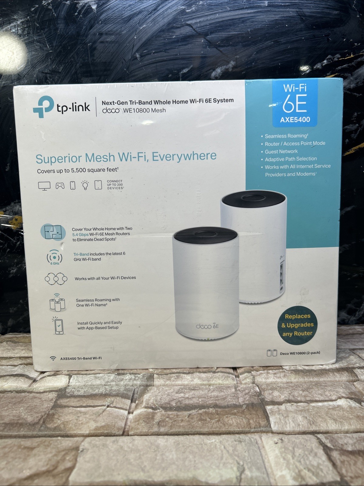 NEW TP-Link Deco WE10800 (2-PACK) Wi-Fi 6E AXE5400 Whole Home Mesh Routers