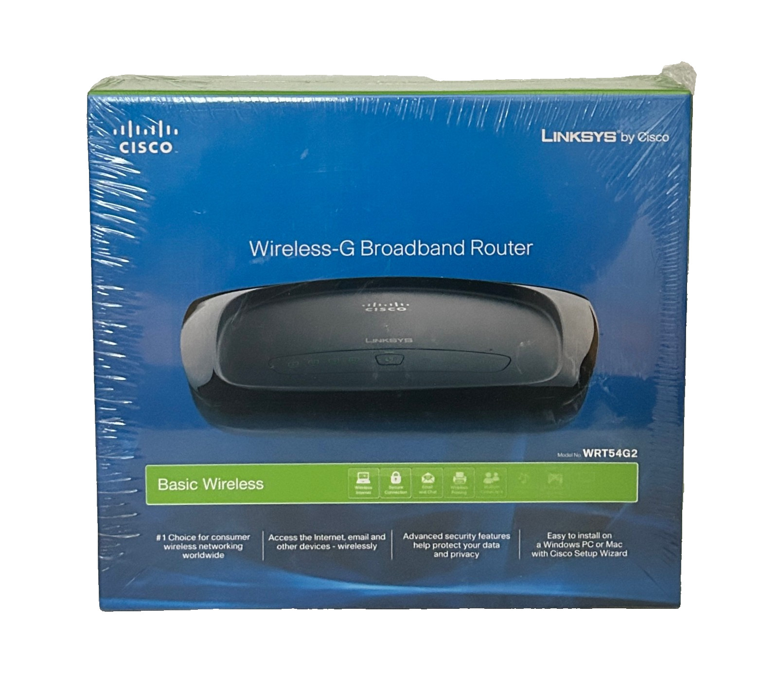 Linksys by Cisco Model WRT54G2 Wireless G Broadband Router Brand New and Sealed