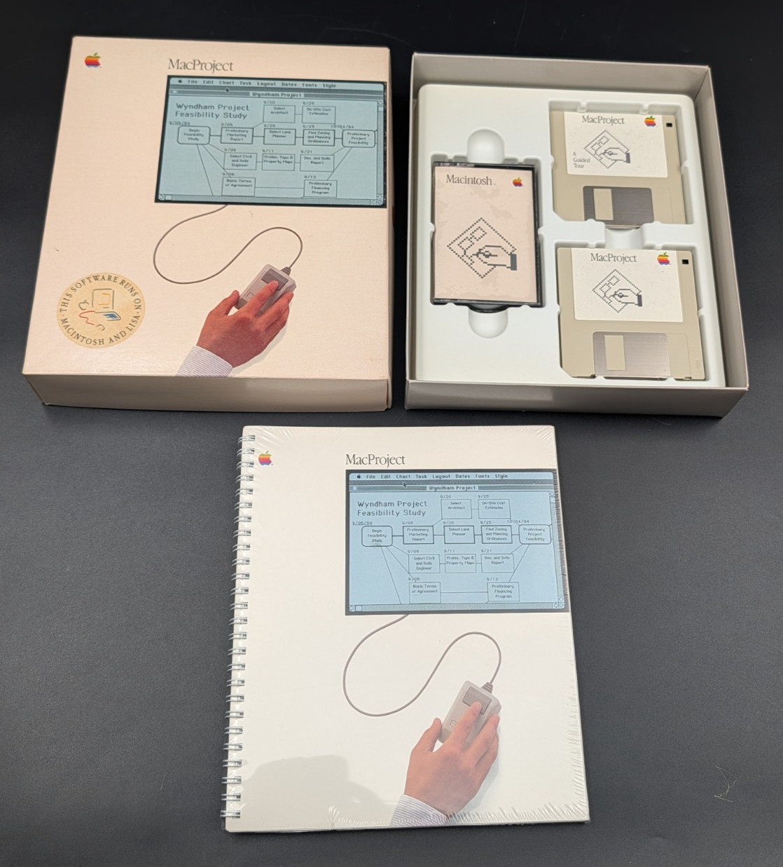 Apple Macintosh MacProject In Box Mac Project M0525 - Sealed Manual & Cassette