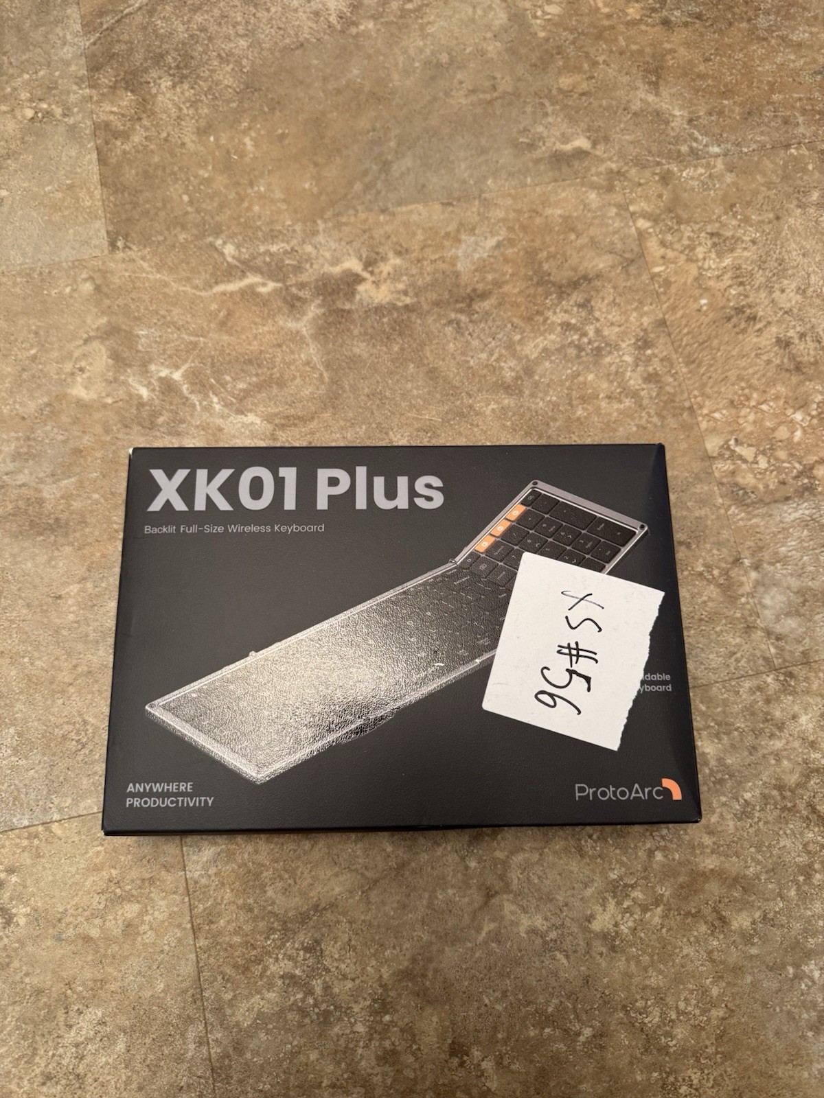 ProtoArc XK01 Plus Foldable Backlit Full-Size Wireless Bluetooth Keyboard Gray