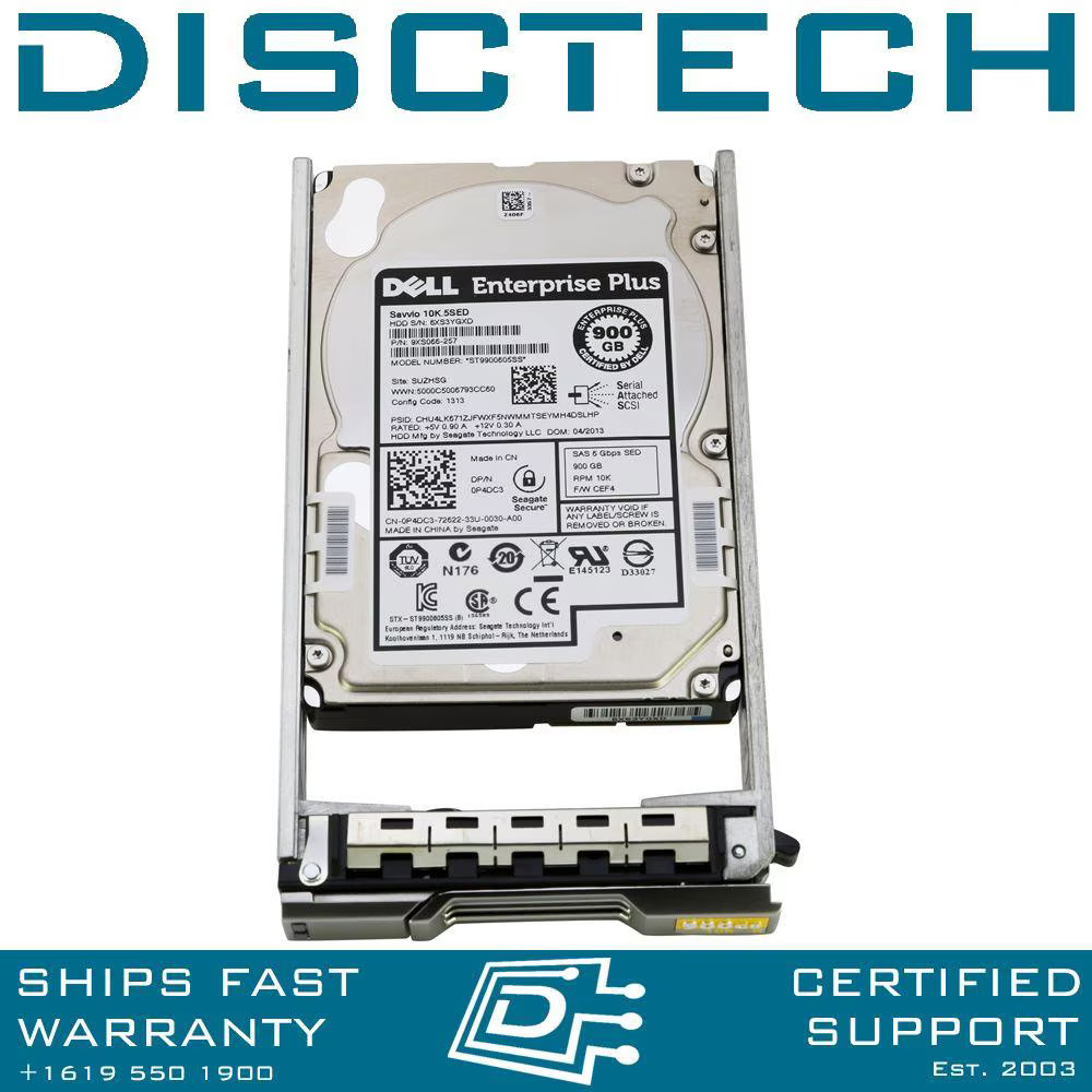 Dell Equallogic Enterprise Plus 14H5R 900GB 2.5 SFF 10K SED SAS HDD Kit R5DPD