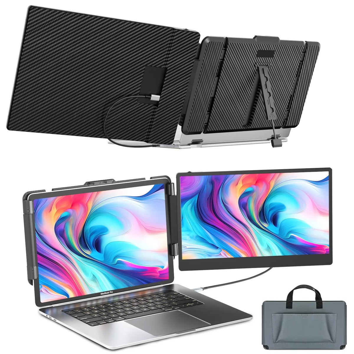 14" Laptop Screen Extender FHD Display Portable Monitor Plug & Play KEFEYA S1